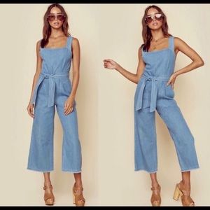 Sage the label afton denim overall jumpsuit